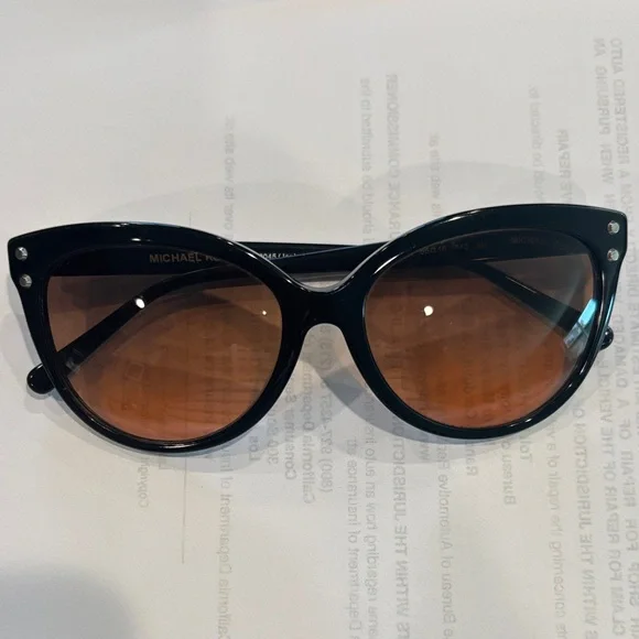 Michael Kors Black Sunglasses with Tan Lenses - Picture 9 of 9